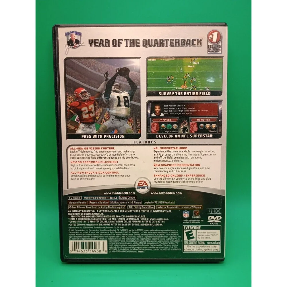 Ea Sports NFL 06 Madden PlayStation 2 DVD Video Game